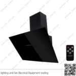 شفاط مطبخ بيورتي مائل 3 سرعات 90 سم اسود FLOW BL 1000m3/h