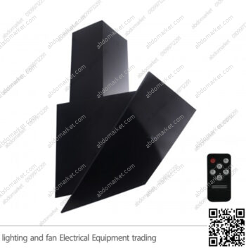 شفاط مطبخ بيورتي مائل 3 سرعات 90 سم اسود FLOW BL