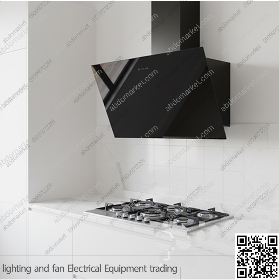 شفاط مطبخ بيورتي مائل 3 سرعات 90 سم اسود FLOW BL شفاط مطبخ بيورتي مائل 3 سرعات 90 سم اسود FLOW BL