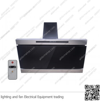 شفاط مطبخ بيورتي مائل 3 سرعات 90 سم اسود فضي GLASSO 1000m3/h