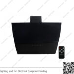 شفاط مطبخ بيورتي مائل اسود 3 سرعات 90 سم AUTO SMART BL 1000m3/h