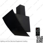 شفاط مطبخ بيورتي مائل اسود 3 سرعات 90 سم AUTO SMART BL 1000m3/h