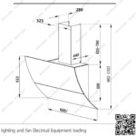 شفاط مطبخ بيورتي مائل اسود 3 سرعات 90 سم AUTO SMART BL 1000m3/h
