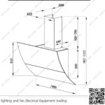 شفاط مطبخ بيورتي مائل اسود 3 سرعات 60 سم AUTO SMART BL 1000m3/h