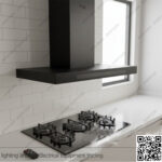 شفاط مطبخ بيورتي مخفي 3 سرعات 60 سم اسود FLATO PRO PLUS BL 1000m3/h