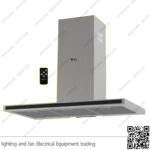 شفاط مطبخ بيورتي مخفي 5 سرعات 90 سم فضي TS PRO PLUS 1000m3/h