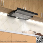 شفاط مطبخ بيورتي مخفي مسطح 3 سرعات 60 سم اسود HIDDEN BL 650m3/h