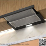 شفاط مطبخ بيورتي مخفي مسطح 3 سرعات 60 سم اسود HIDDEN BL 650m3/h