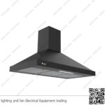 شفاط مطبخ بيورتي هرمي 3 سرعات 60 سم اسود PANSY BL 650m3/h