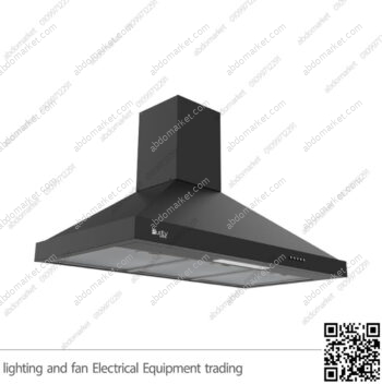 شفاط مطبخ بيورتي هرمي 3 سرعات 60 سم اسود PANSY BL 650m3/h