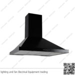 شفاط مطبخ بيورتي هرمي 3 سرعات 60 سم اسود PENTO BL 750m3/h