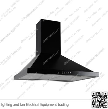 شفاط مطبخ بيورتي هرمي 3 سرعات 60 سم اسود PENTO BL 750m3/h