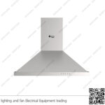 شفاط مطبخ بيورتي هرمي 3 سرعات 80 سم فضي PANSY X 650m3/h