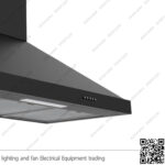 شفاط مطبخ بيورتي هرمي 3 سرعات 90 سم اسود PANSY BL 650m3/h