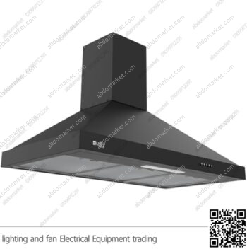 شفاط مطبخ بيورتي هرمي 3 سرعات 90 سم اسود PANSY PRO PLUS BL 1000m3/h