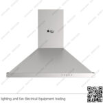 شفاط مطبخ بيورتي هرمي 3 سرعات 90 سم فضي PANSY PRO X 850m3/h