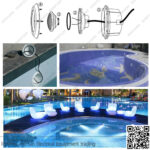 لمبة حمام سباحة زجاج ليد 12 فولت وورم 30 وات