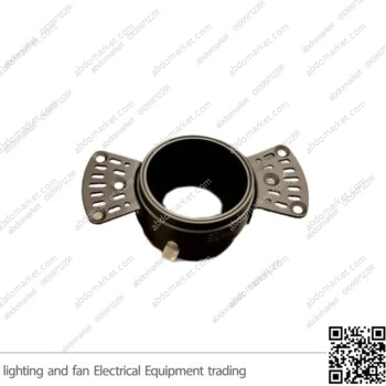 سبوت لايت فرملس فارغ انتي جلير 6 سم مدور اسود