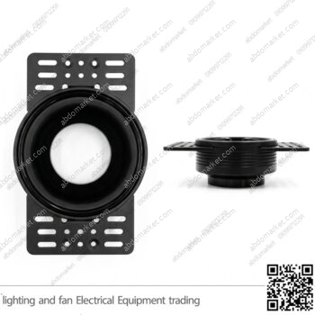 سبوت لايت فرملس فارغ انتي جلير 7.5 سم مدور اسود