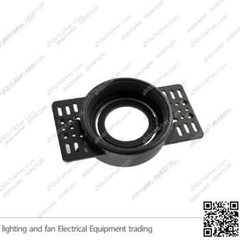 سبوت لايت فرملس فارغ انتي جلير متحرك مدور اسود