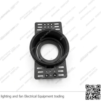 سبوت لايت فرملس فارغ انتي جلير متحرك مدور اسود